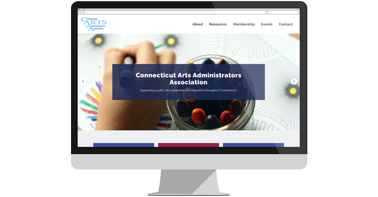 Connecticut Arts Administrators Association website screenshot