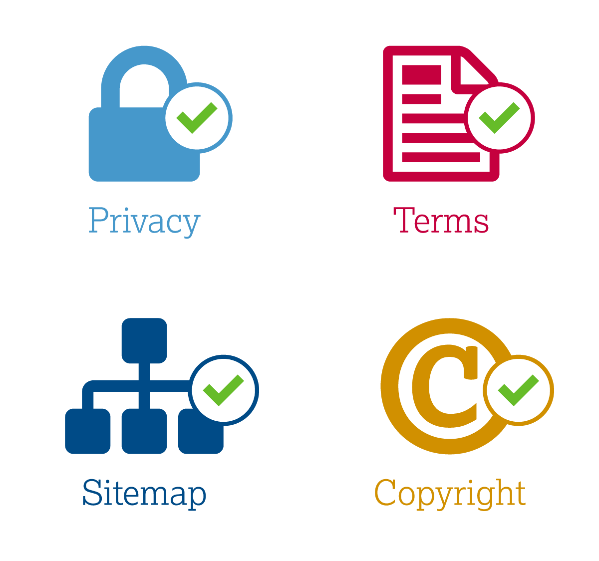 Privacy, Terms of Use, Sitemap, Copyright