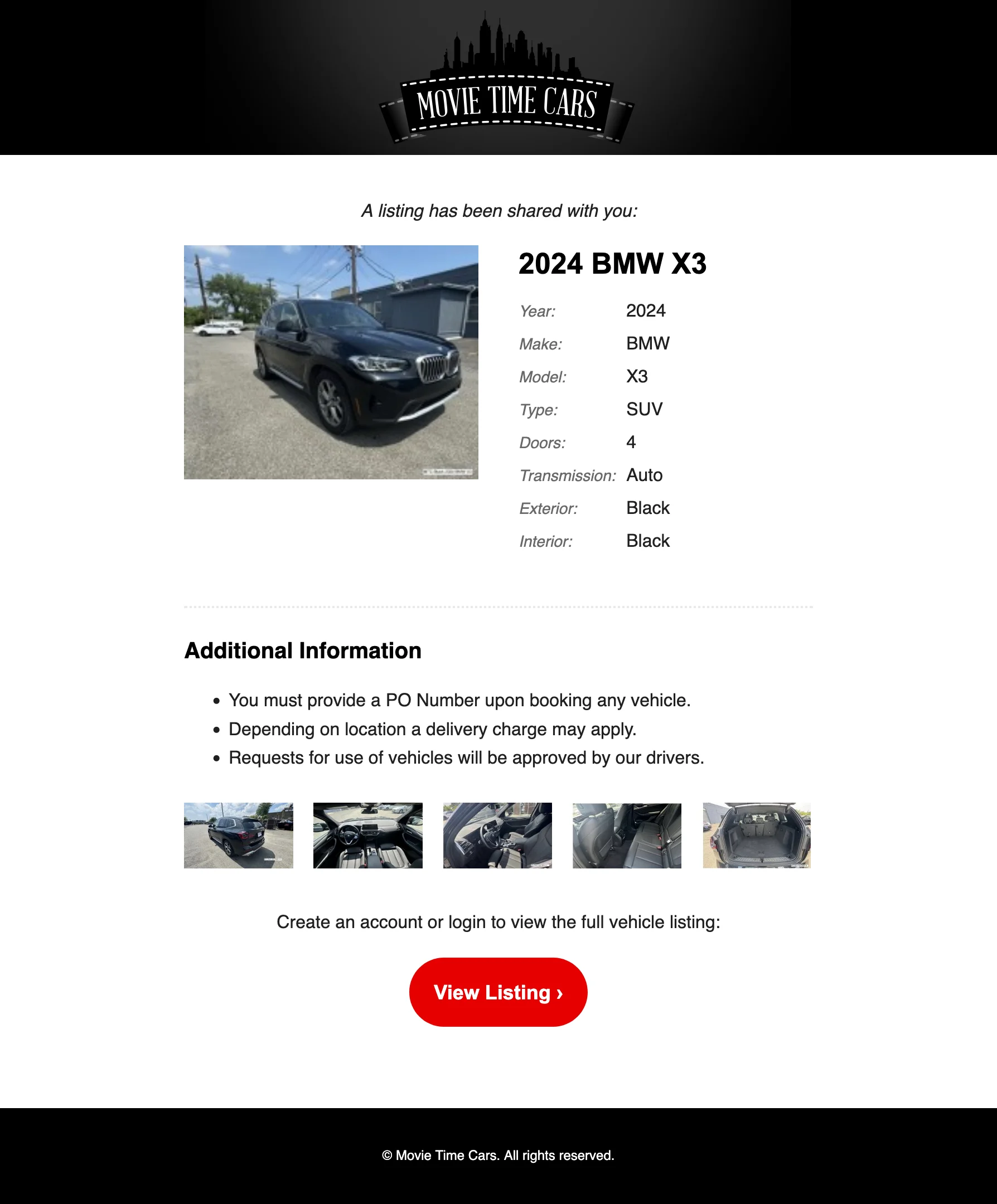 Movie Time Cars Branded Emails