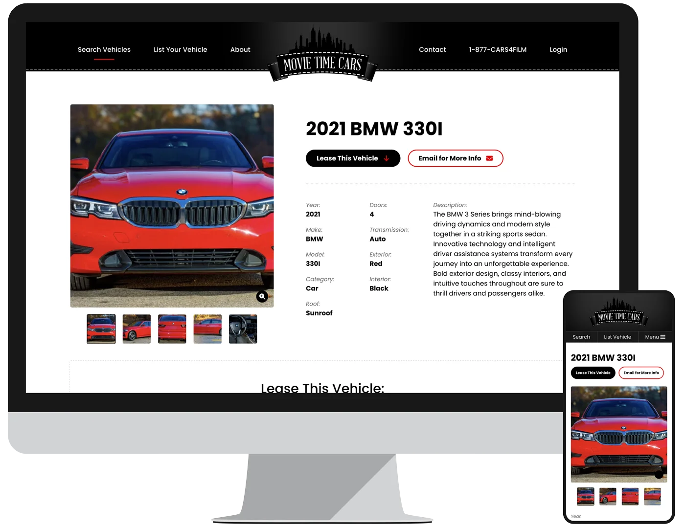 Landing Page - View Vehicle