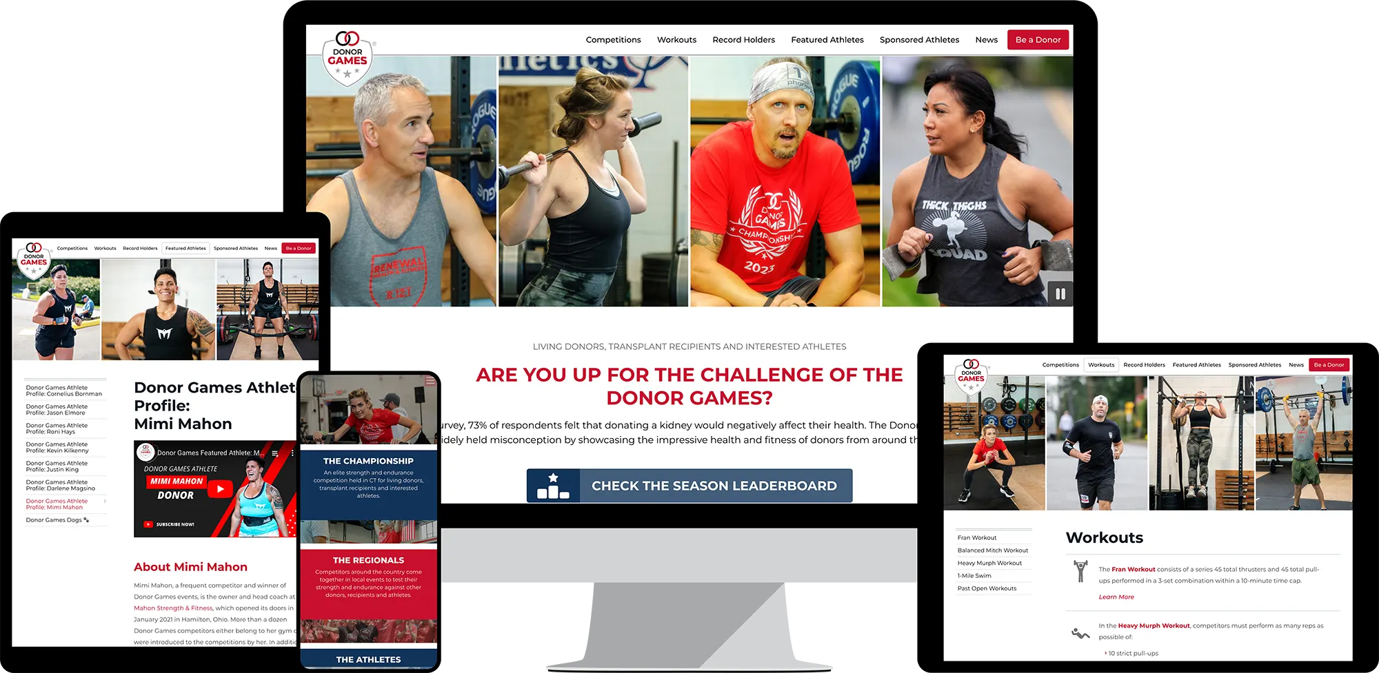 Donor Games Website Pages