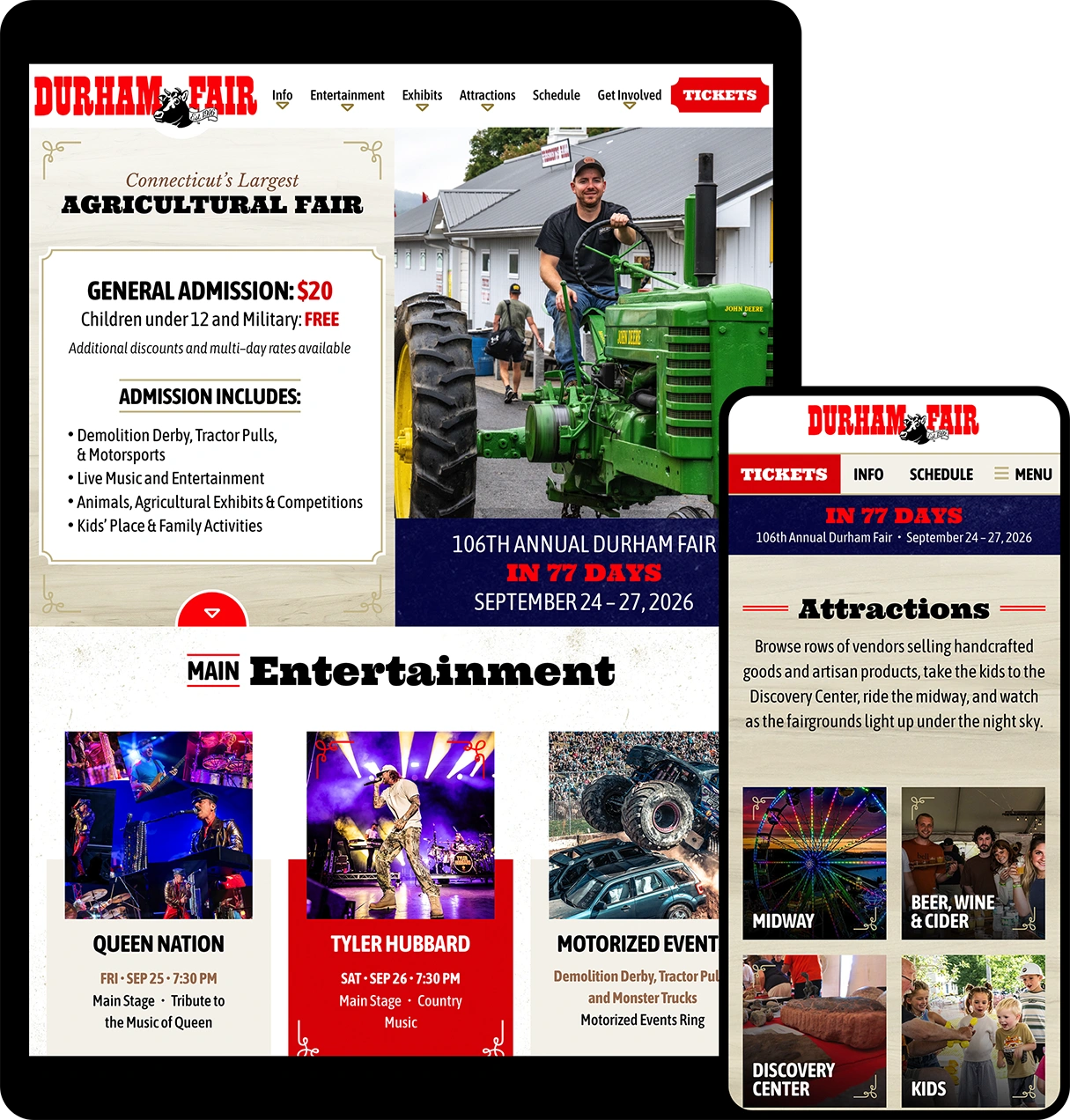 The Durham Agricultural FairWebsite Design
