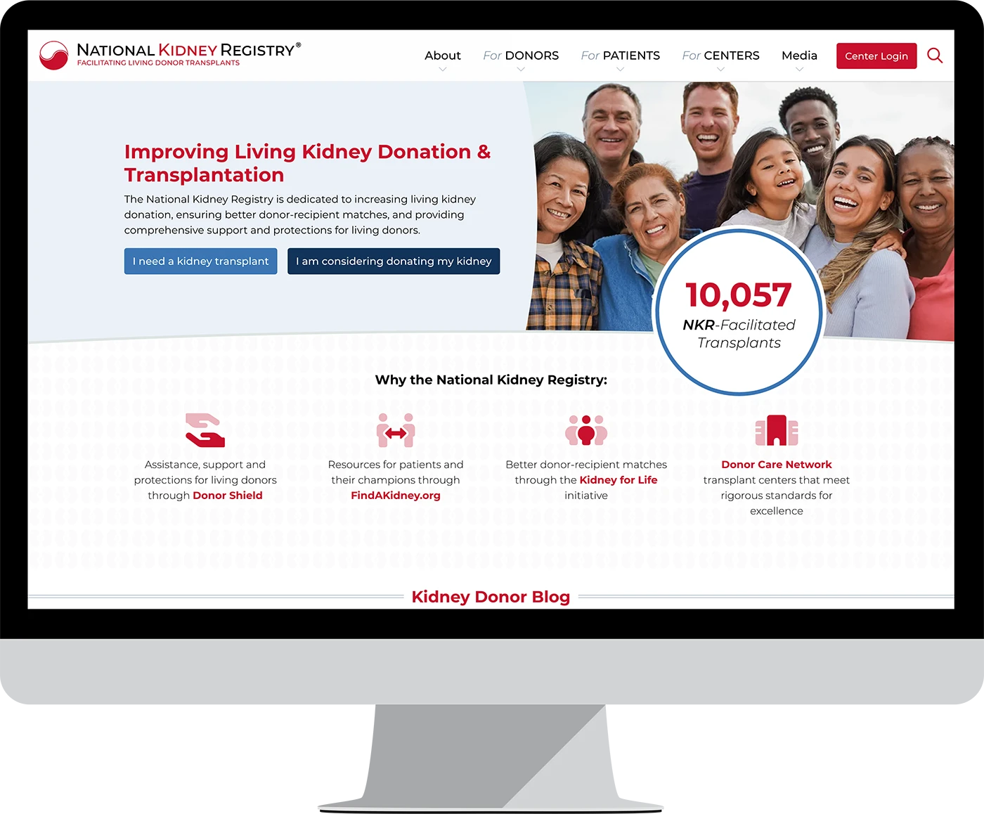 National Kidney Registry Website