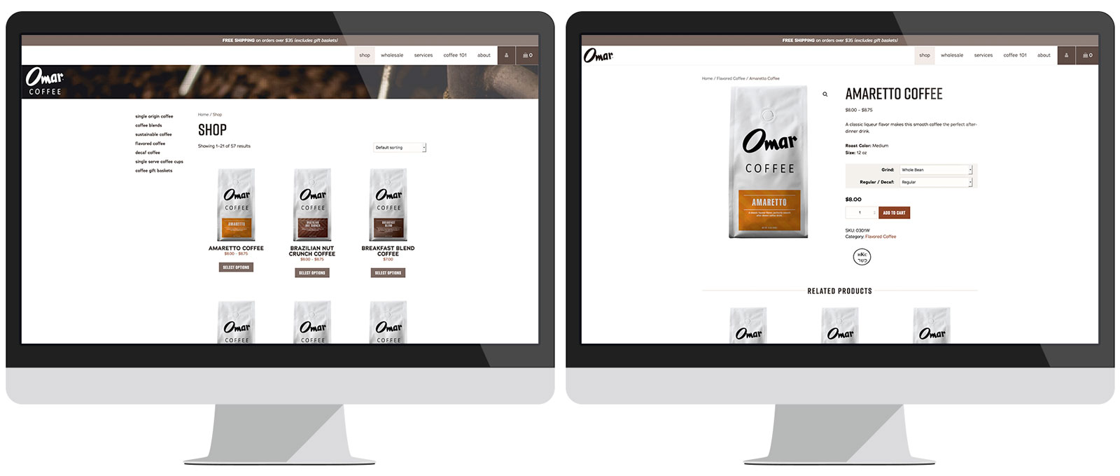 Omar Coffee eCommerce