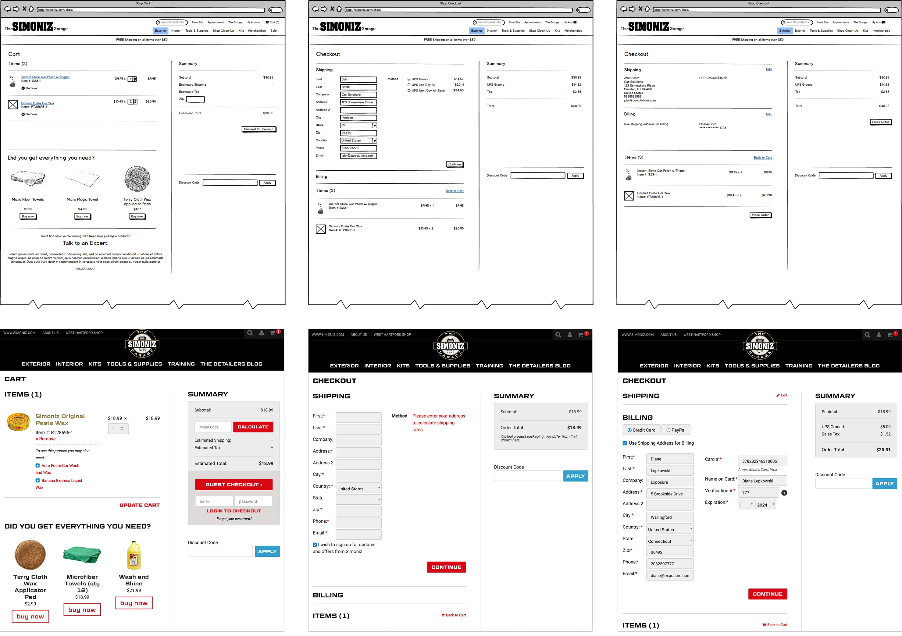 Wireframes & Ecommerce