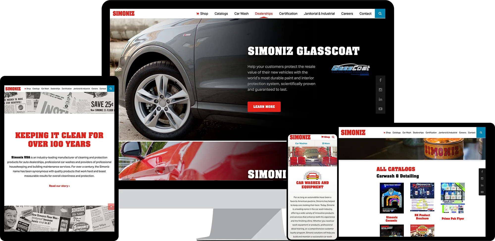 Web design for Simoniz