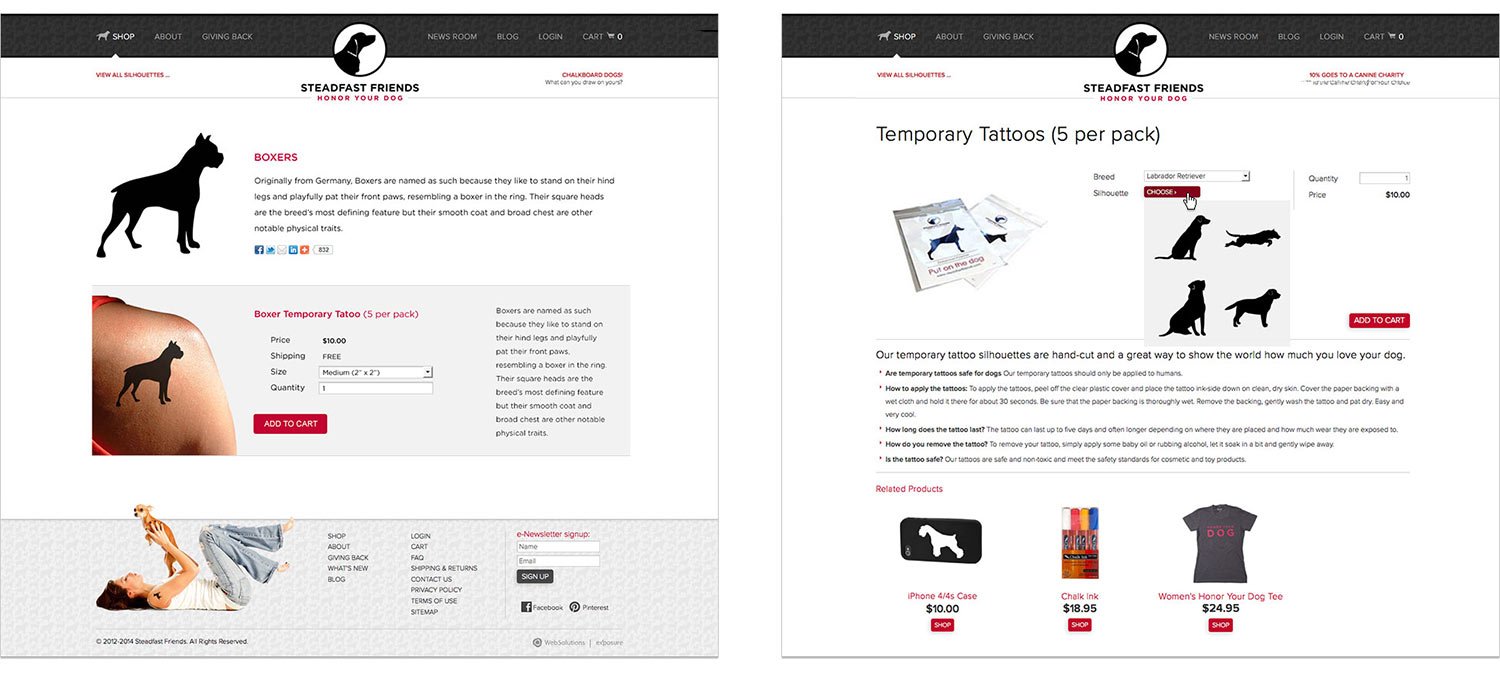 Custom eCommerce for Steadfast Friends