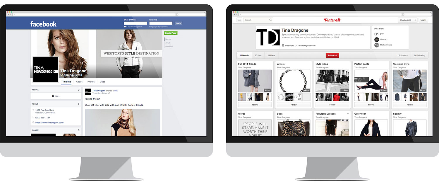 Social media marketing for Tina Dragone