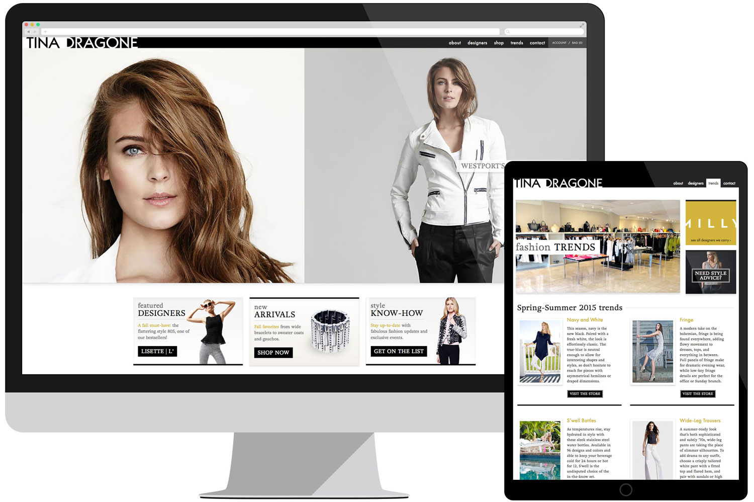 Tina Dragone website design