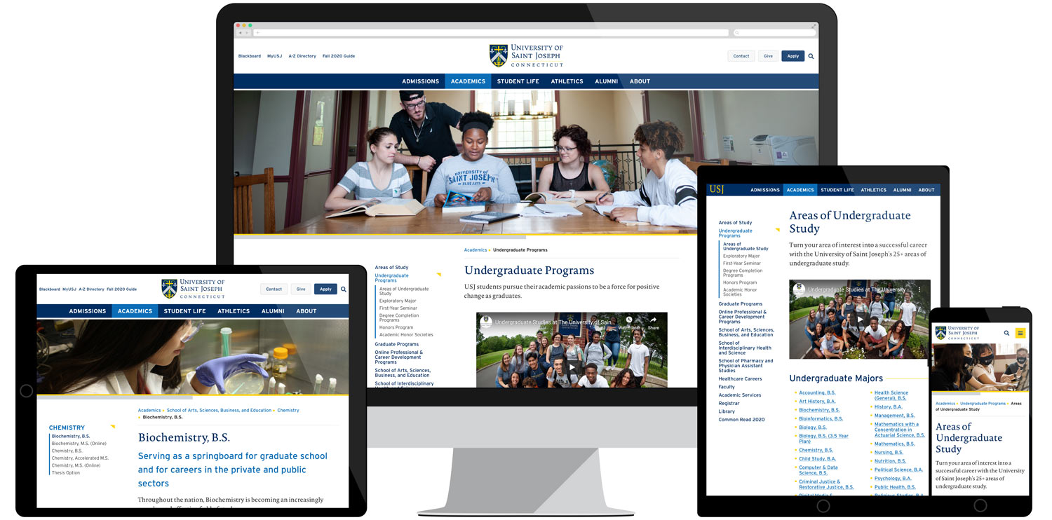 The University of Saint Joseph Website