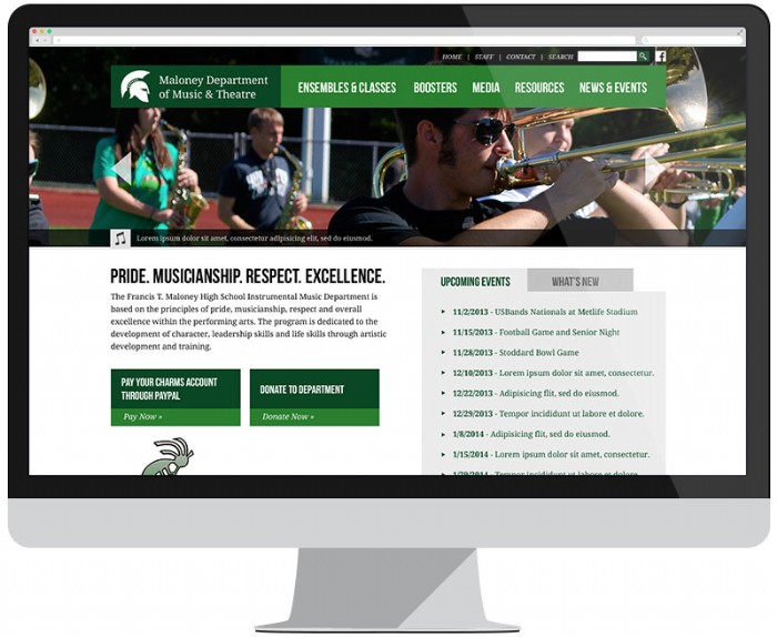 Maloney High School Music Department Gets a New Web Presence